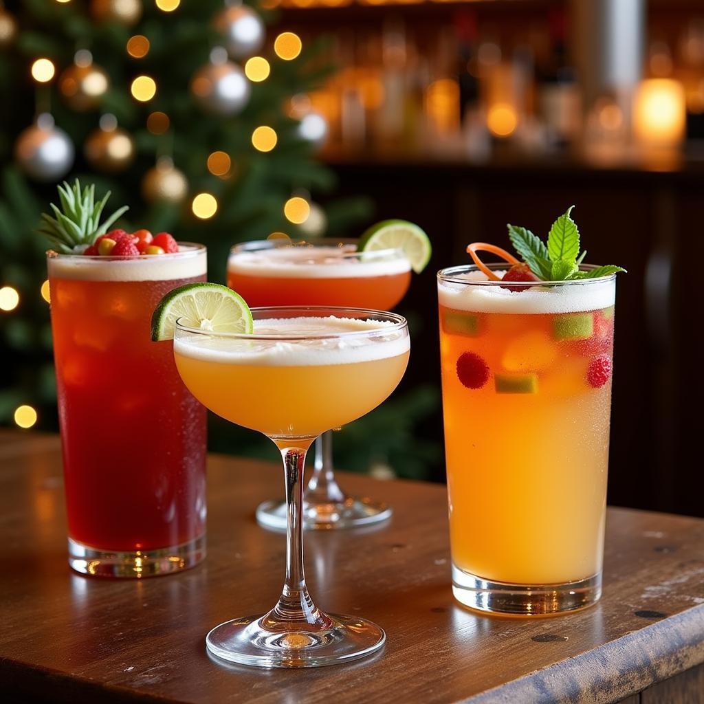  Festive cocktails being served at a participating bar during the 12 Bars of Christmas STL.