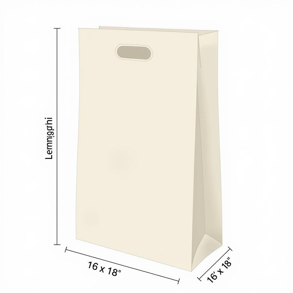 Visualizing 16 x 16 x 8 Bag Dimensions