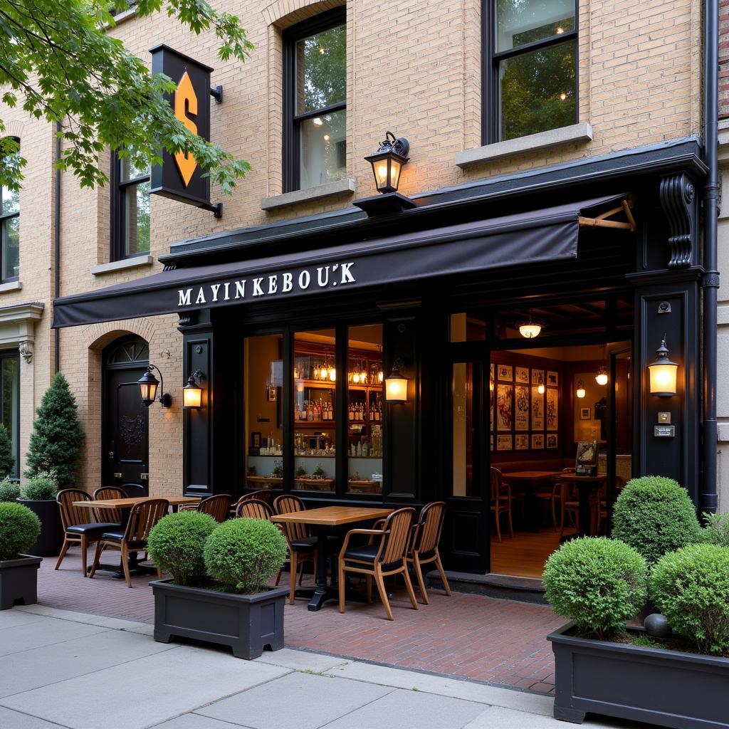 Elegant facade of 1901 Grill restaurant