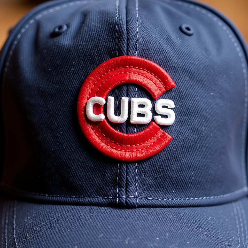 1908 Chicago Cubs Hat Closeup