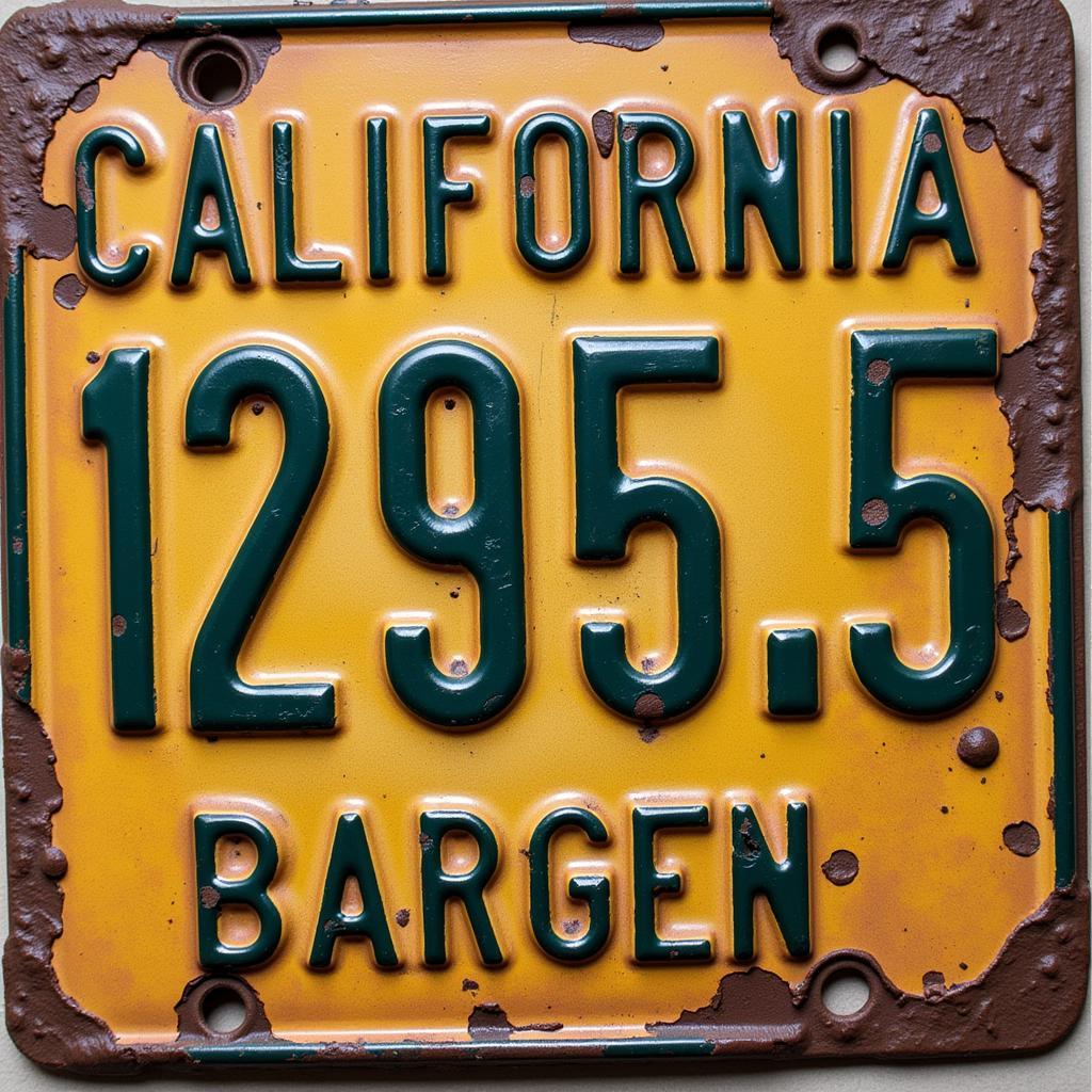 1934 California License Plate Design