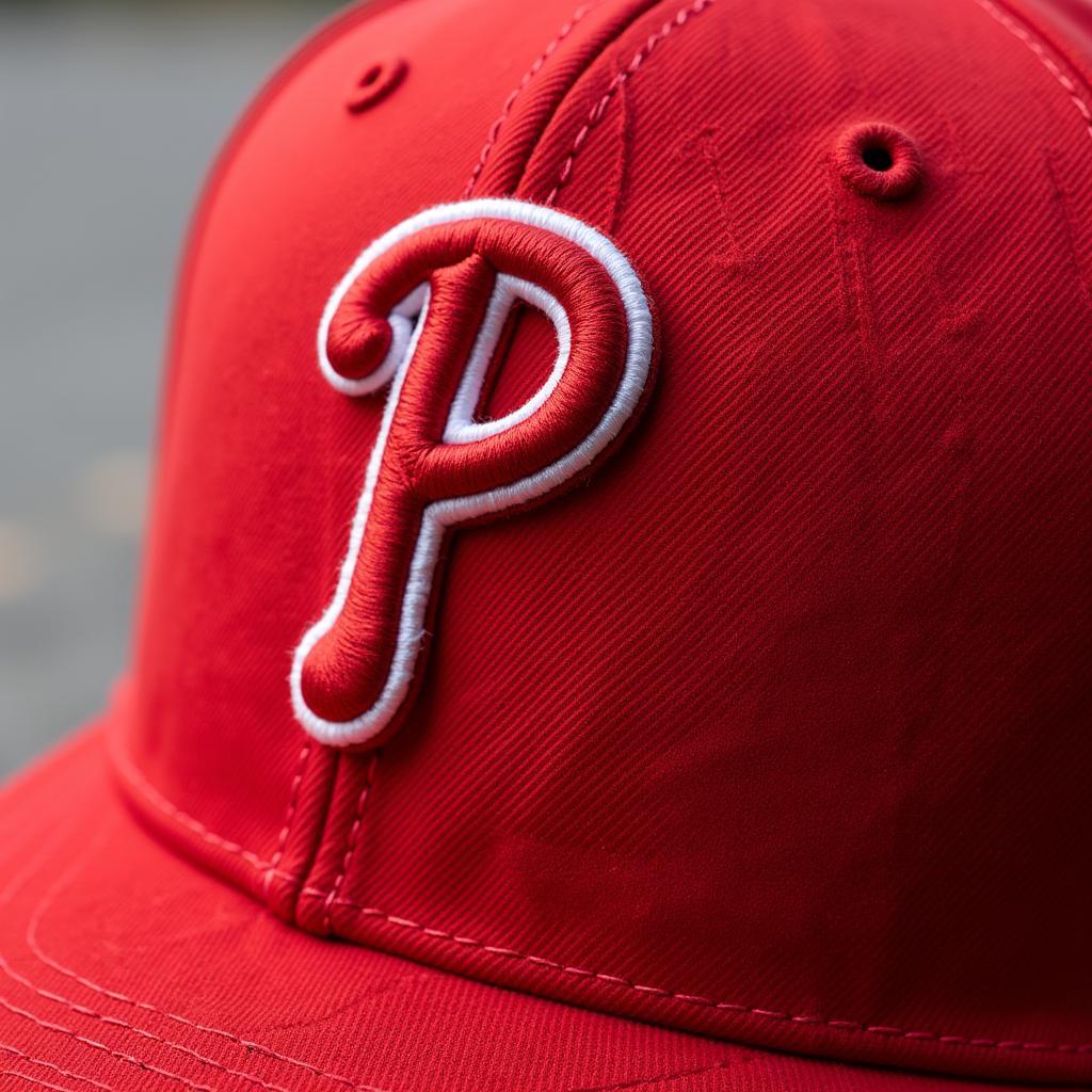 Close up of the 1950 Phillies hat