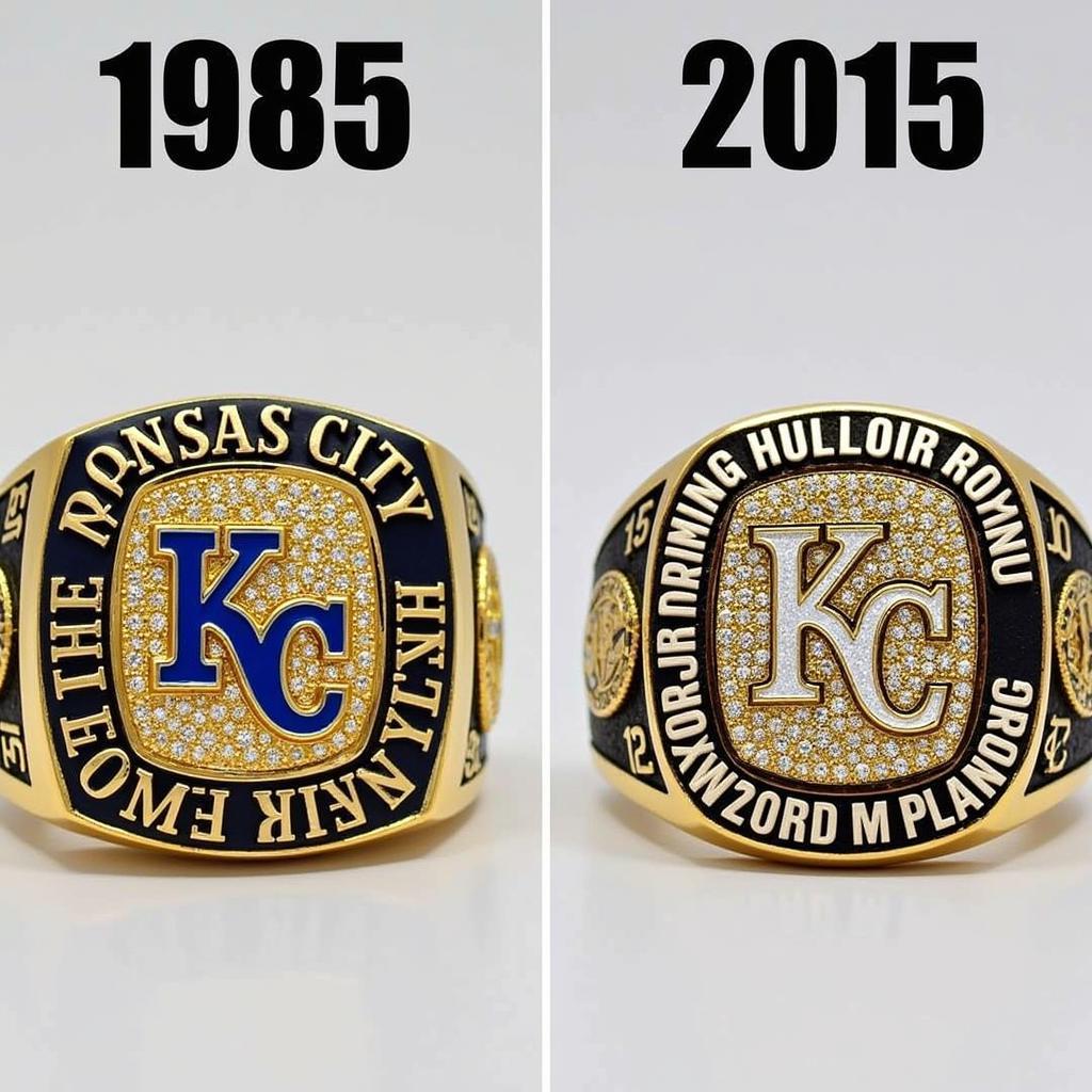 Comparing 1985 and 2015 Kansas City Royals World Series Rings