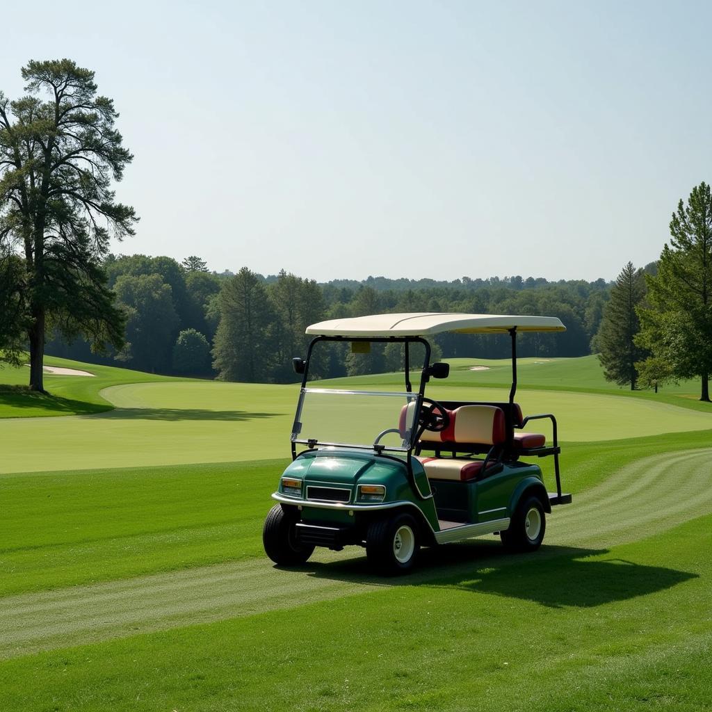 1991 Club Car DS Golf Cart on a Golf Course