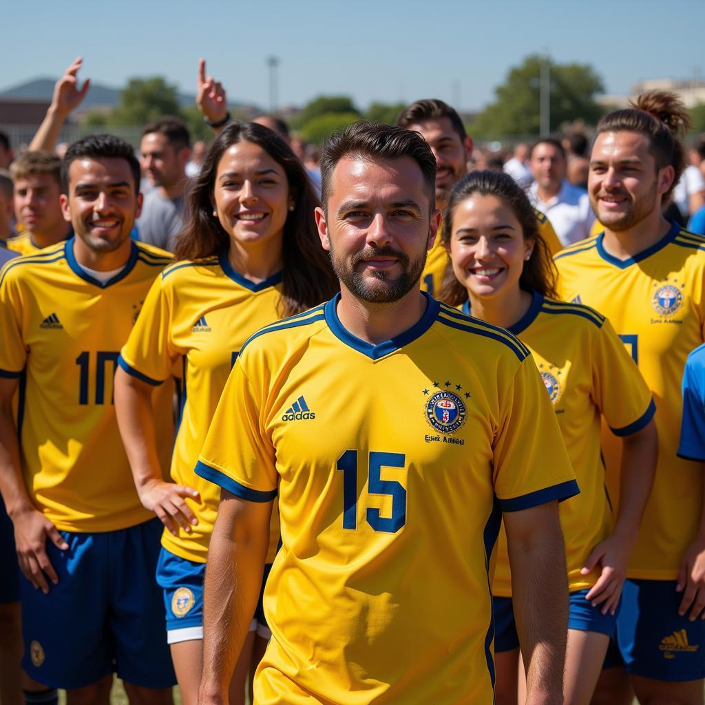 Fans wearing the 1995 Club America jersey