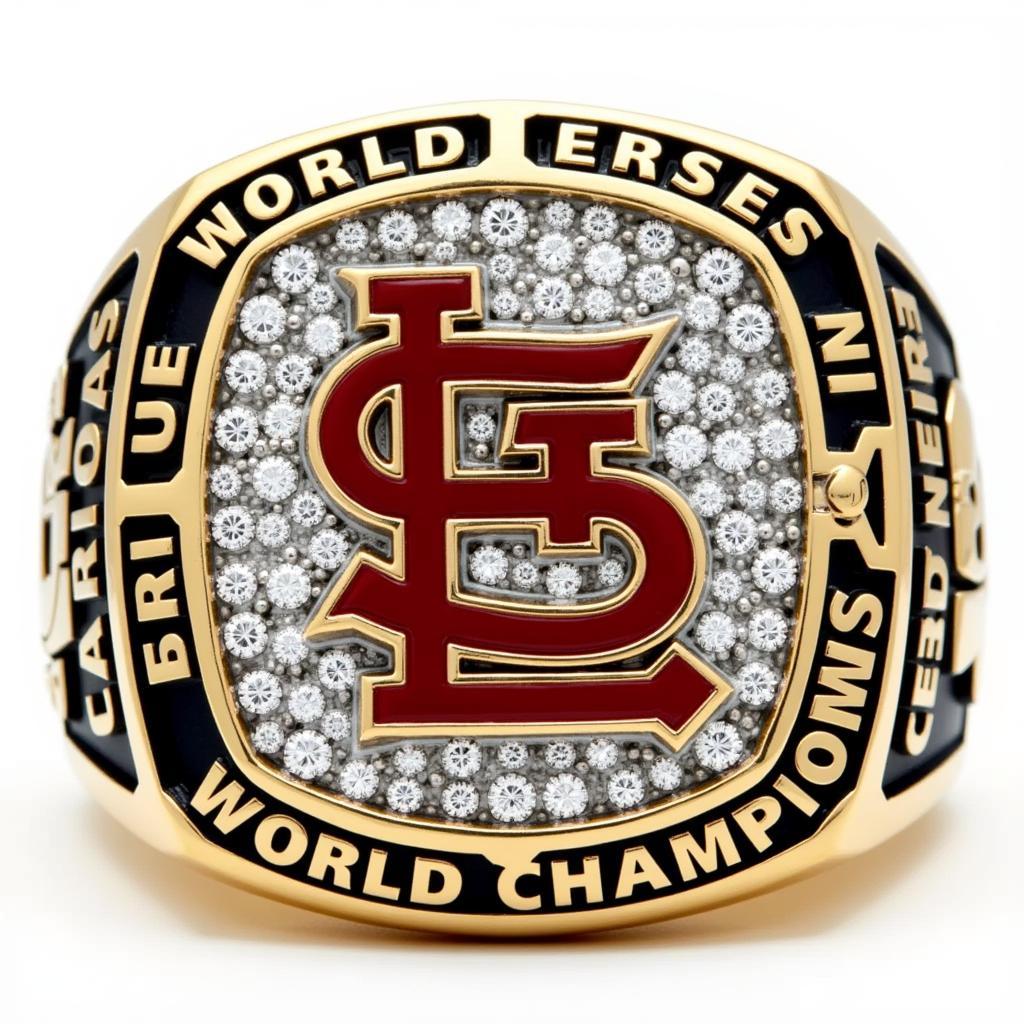 2011 Cardinals World Series Ring Design Closeup