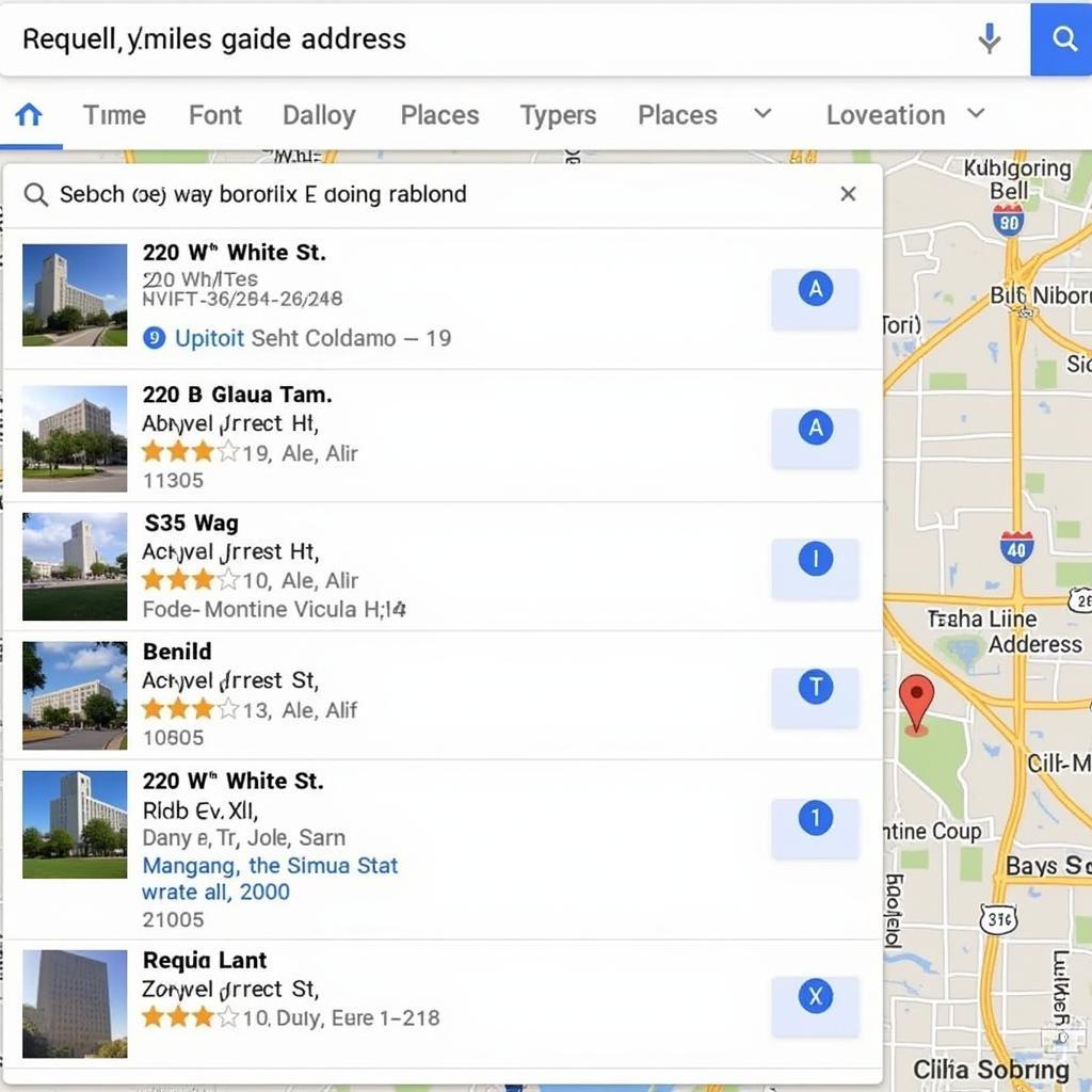 online search results for 220 w white st