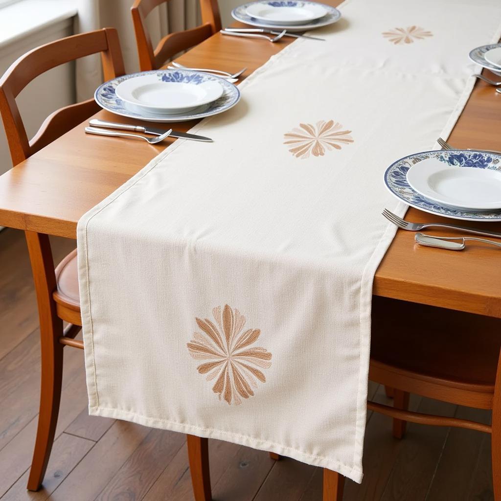 36 Inch Table Runner on Rectangular Dining Table