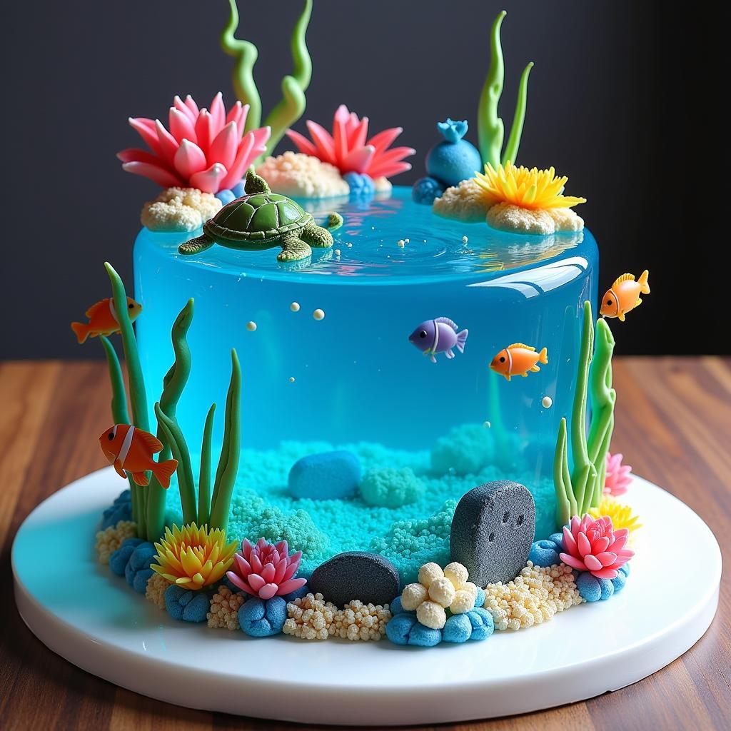 Spectacular Ocean-Themed 3D Jelly Cake