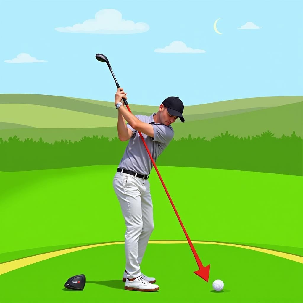 Golfer visualizing a pendulum motion for a 4-foot putt