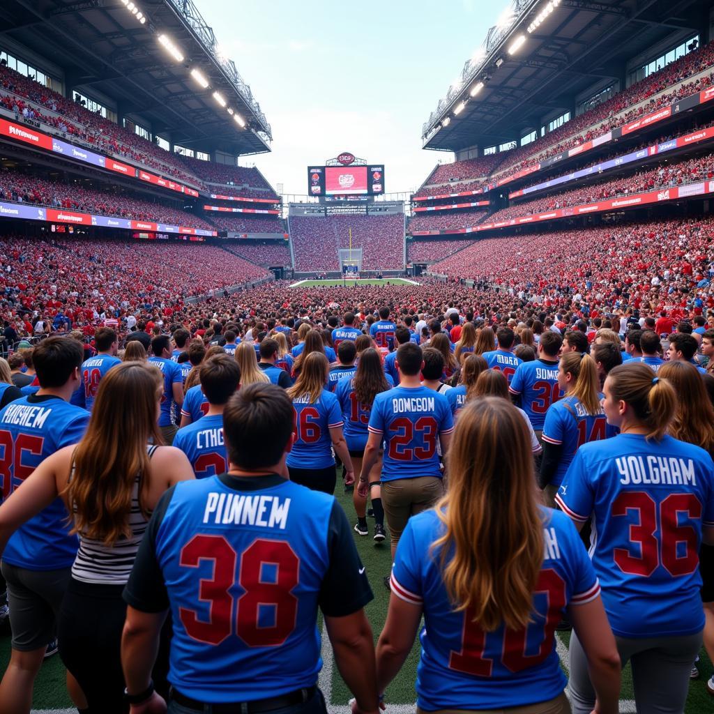 49ers Fans Sporting Blue Jerseys