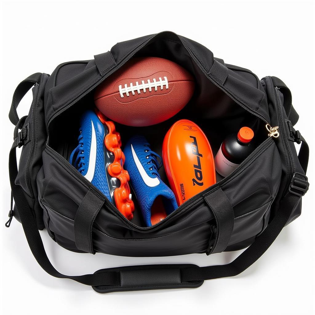 Football Gear in a 5 by 7 Bag