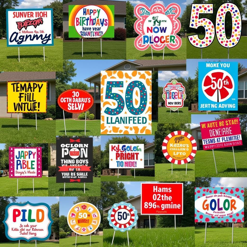 Creative and Eye-Catching 50th Birthday Yard Sign Ideas