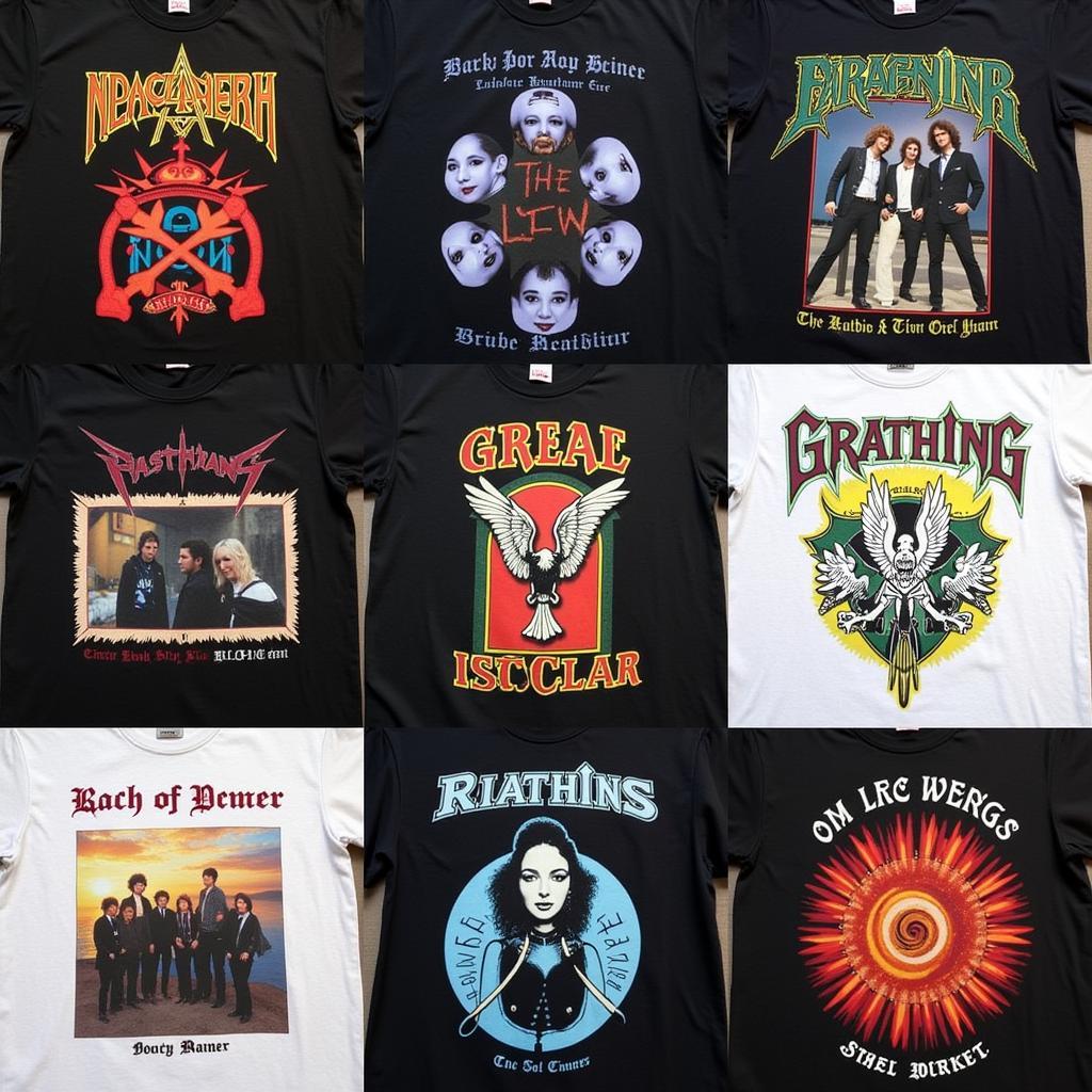 A collage showcasing various 69 Eyes t-shirt designs.