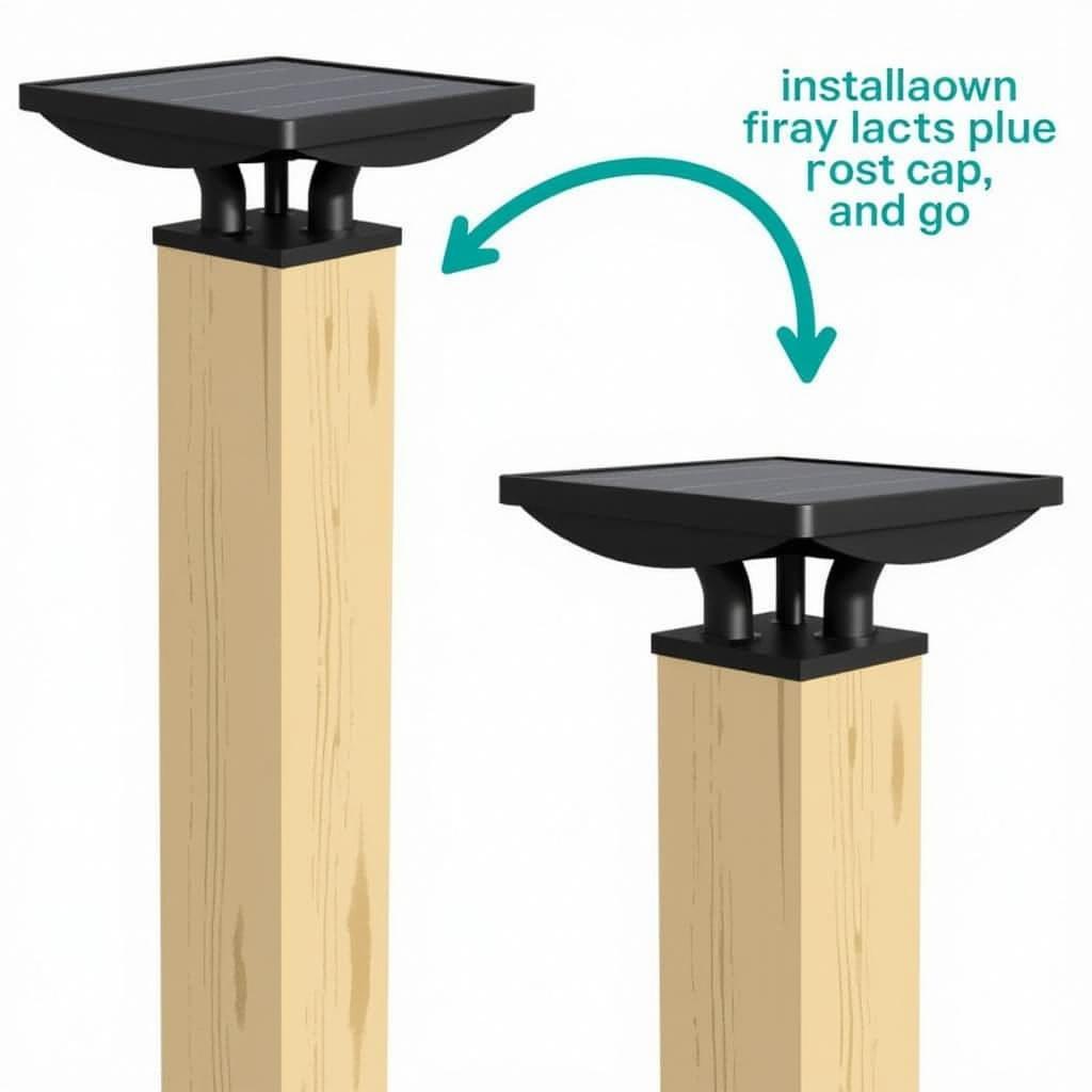  Installing 6x6 Solar Post Caps