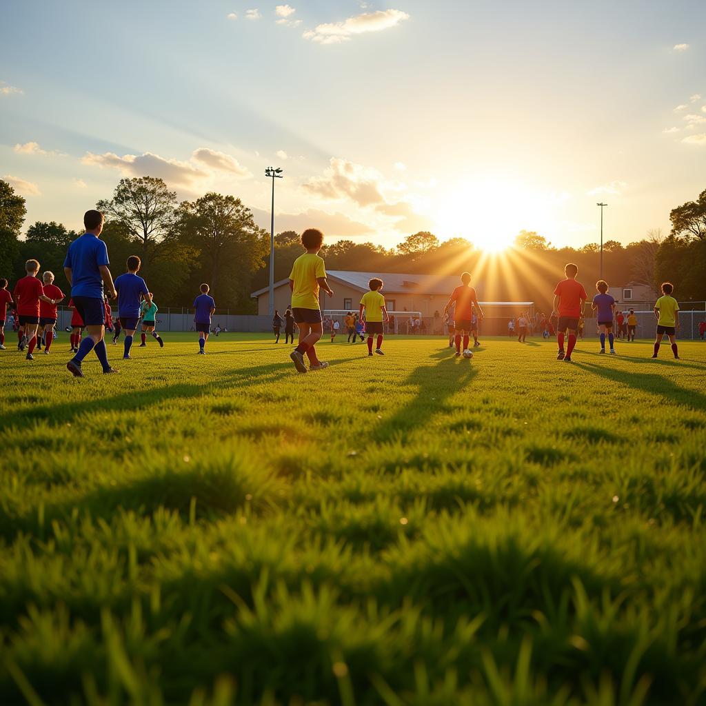 Aberdeen Little League soccer field packed with young players