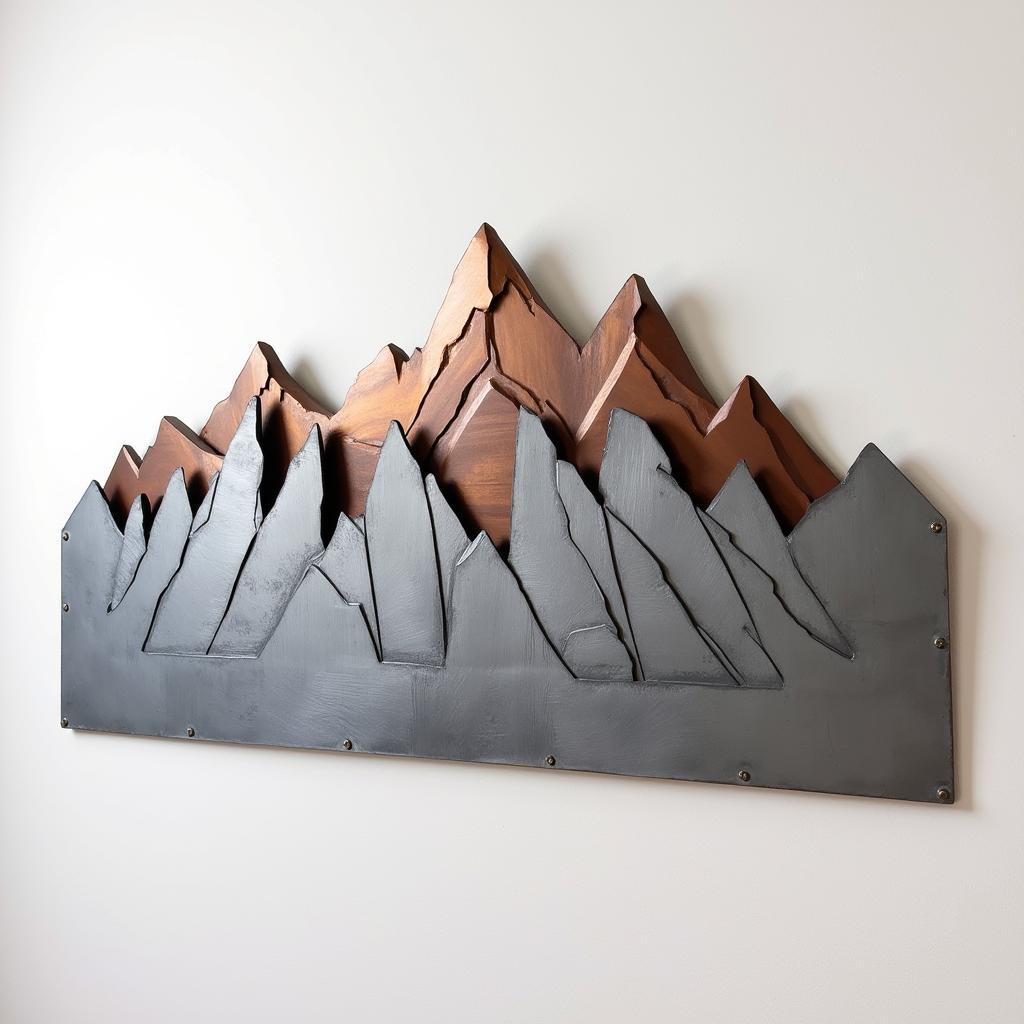 Abstract Rocky Mountain Range Metal Wall Art