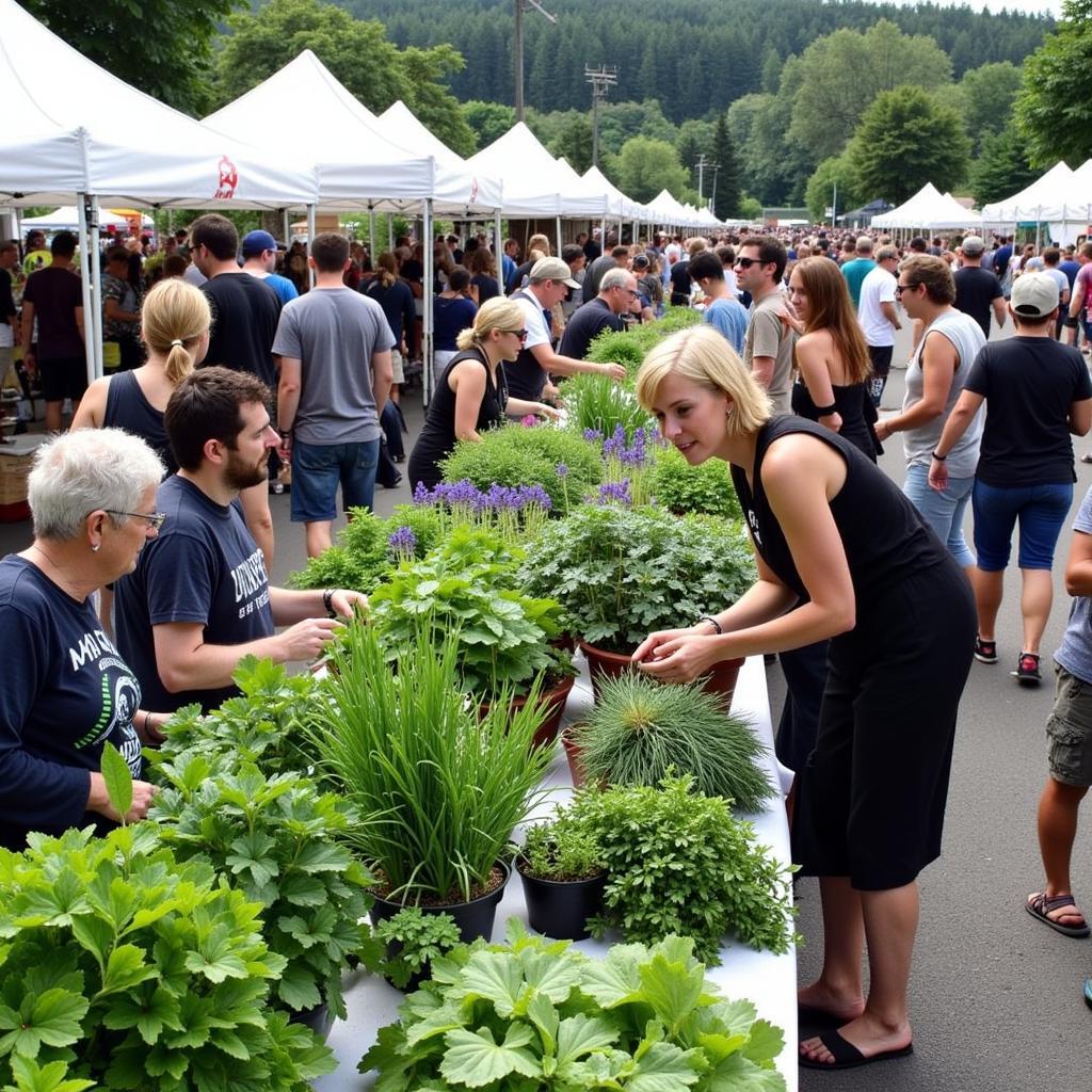 Crowd at the Ada Herb Festival