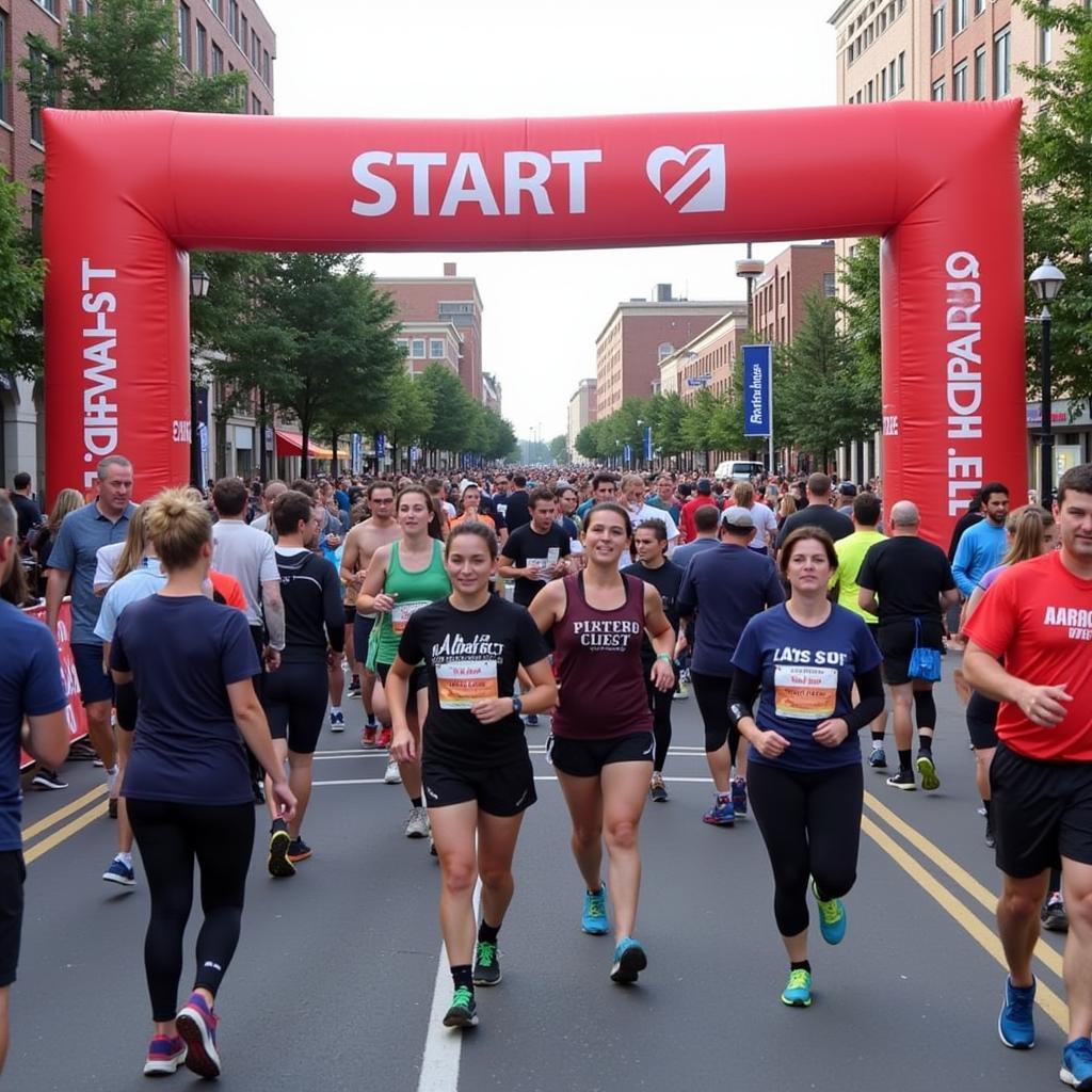 Participants at the Adams Heart Run 2023