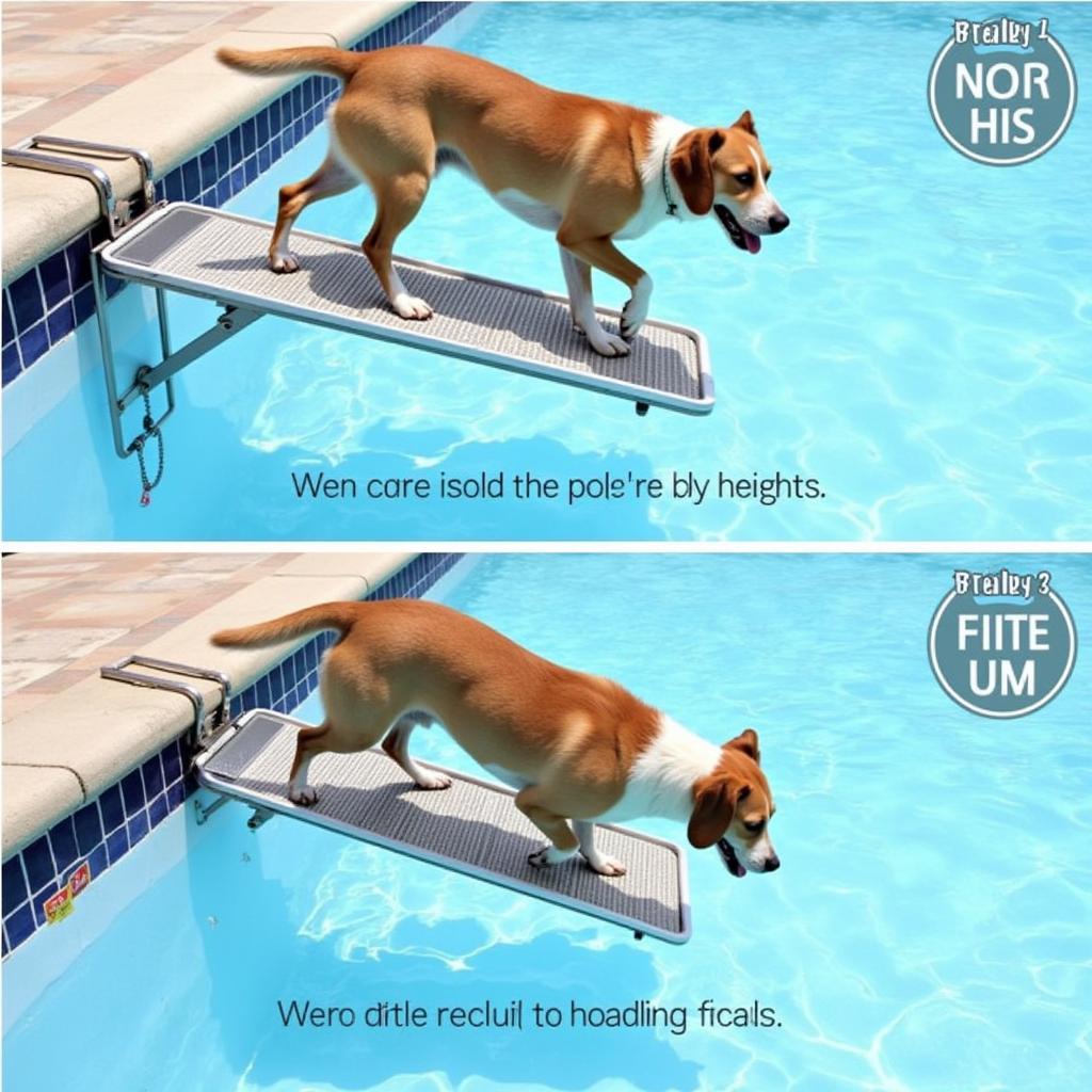 Adjustable Dog Ramp for Pool