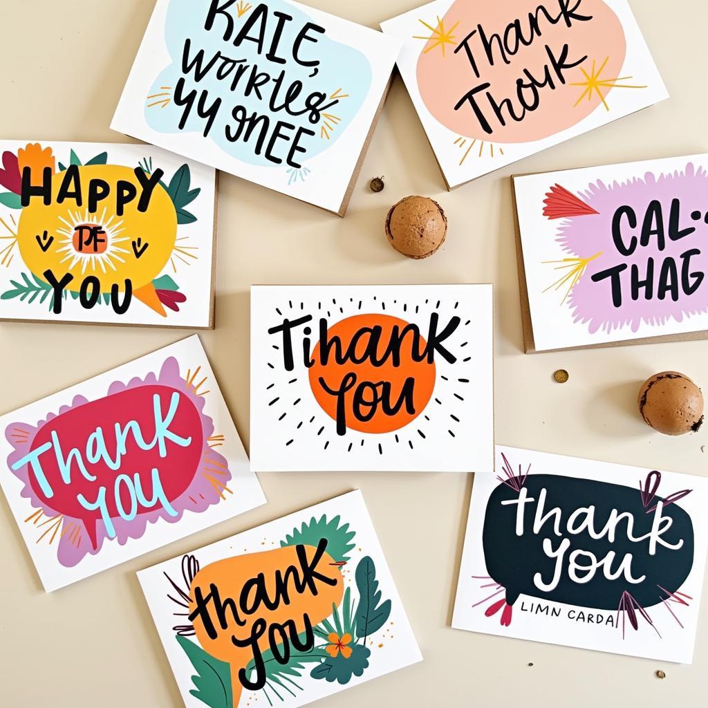 Modern African American Thank You Cards