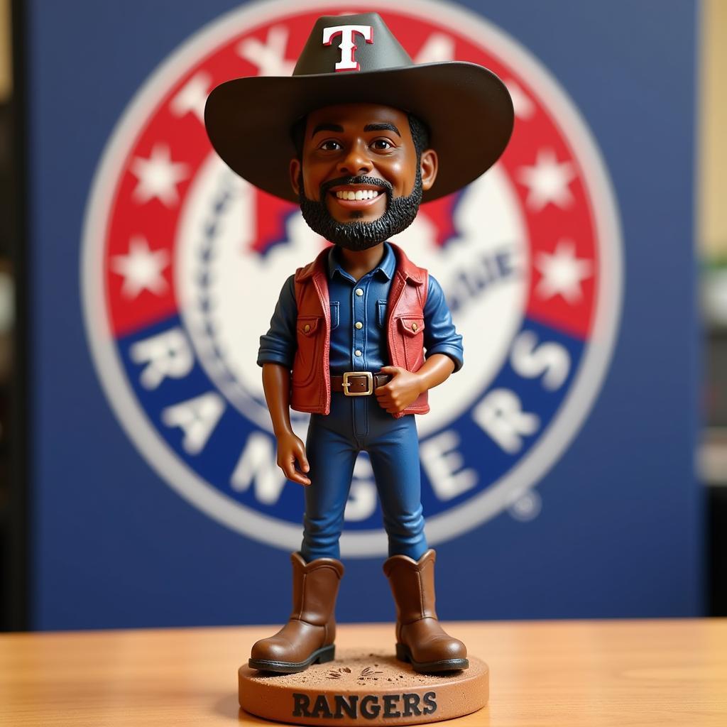 AJ Minter Cowboy Bobblehead with Texas Rangers Logo