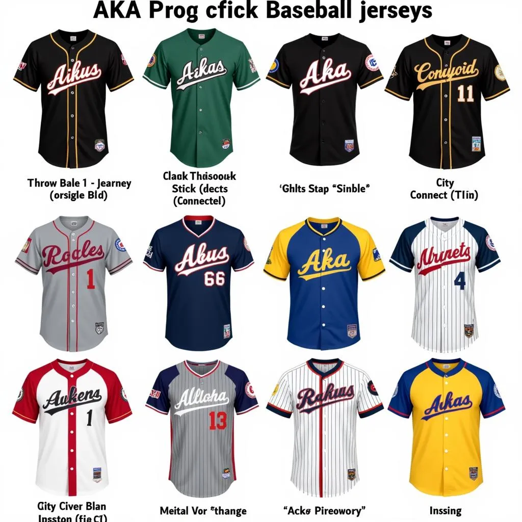 Examples of AKA Baseball Jerseys