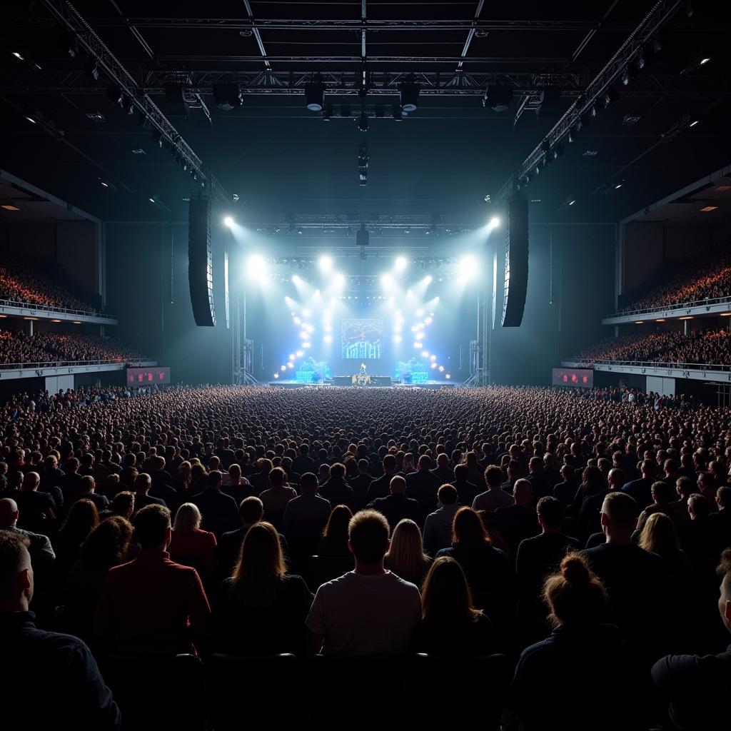 Crowds at a sold-out concert