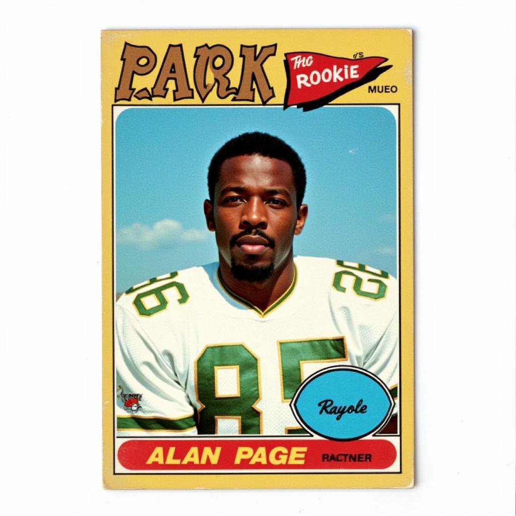 Front of Alan Page Rookie Card