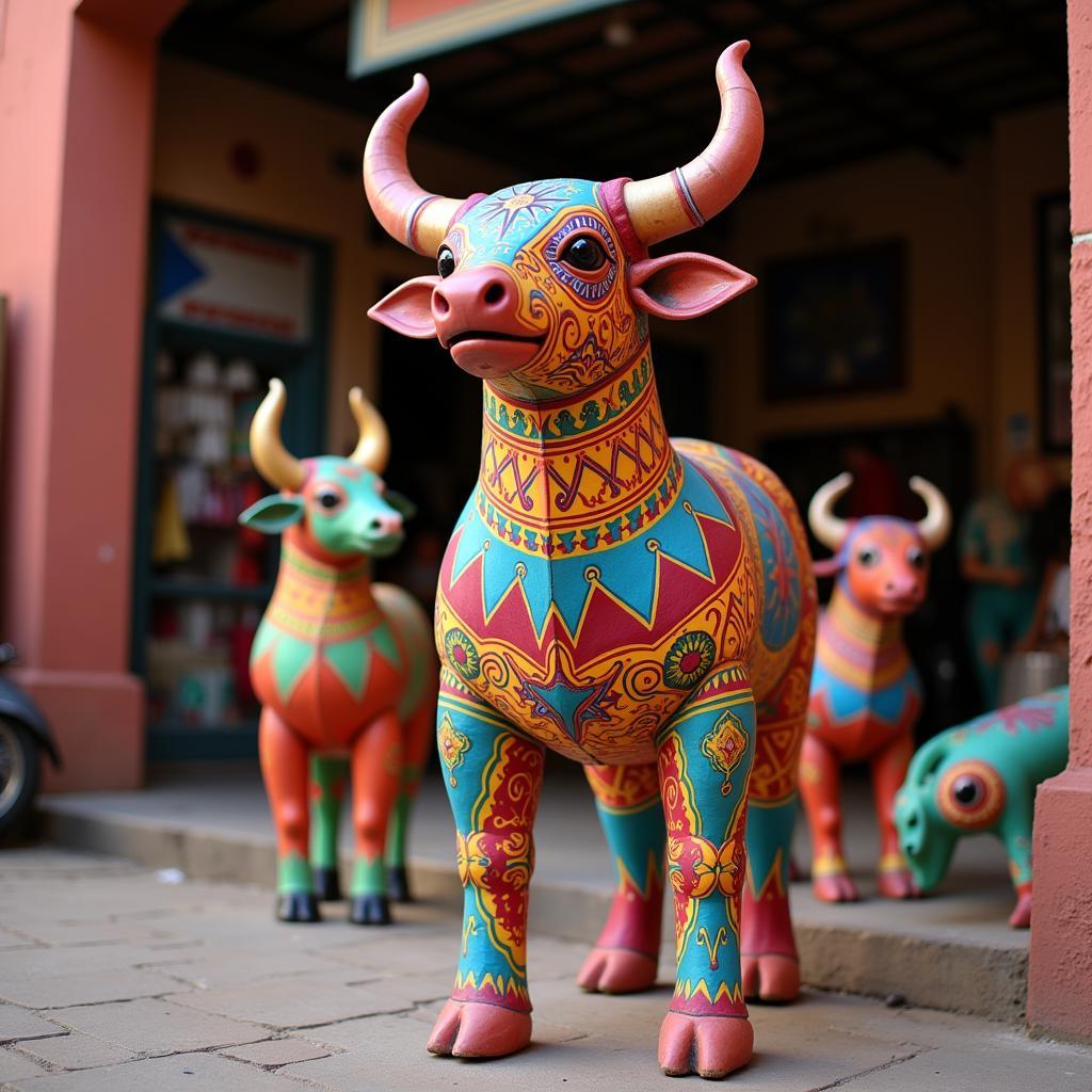 Alebrije Bull as a Cultural Symbol of Oaxaca, Mexico