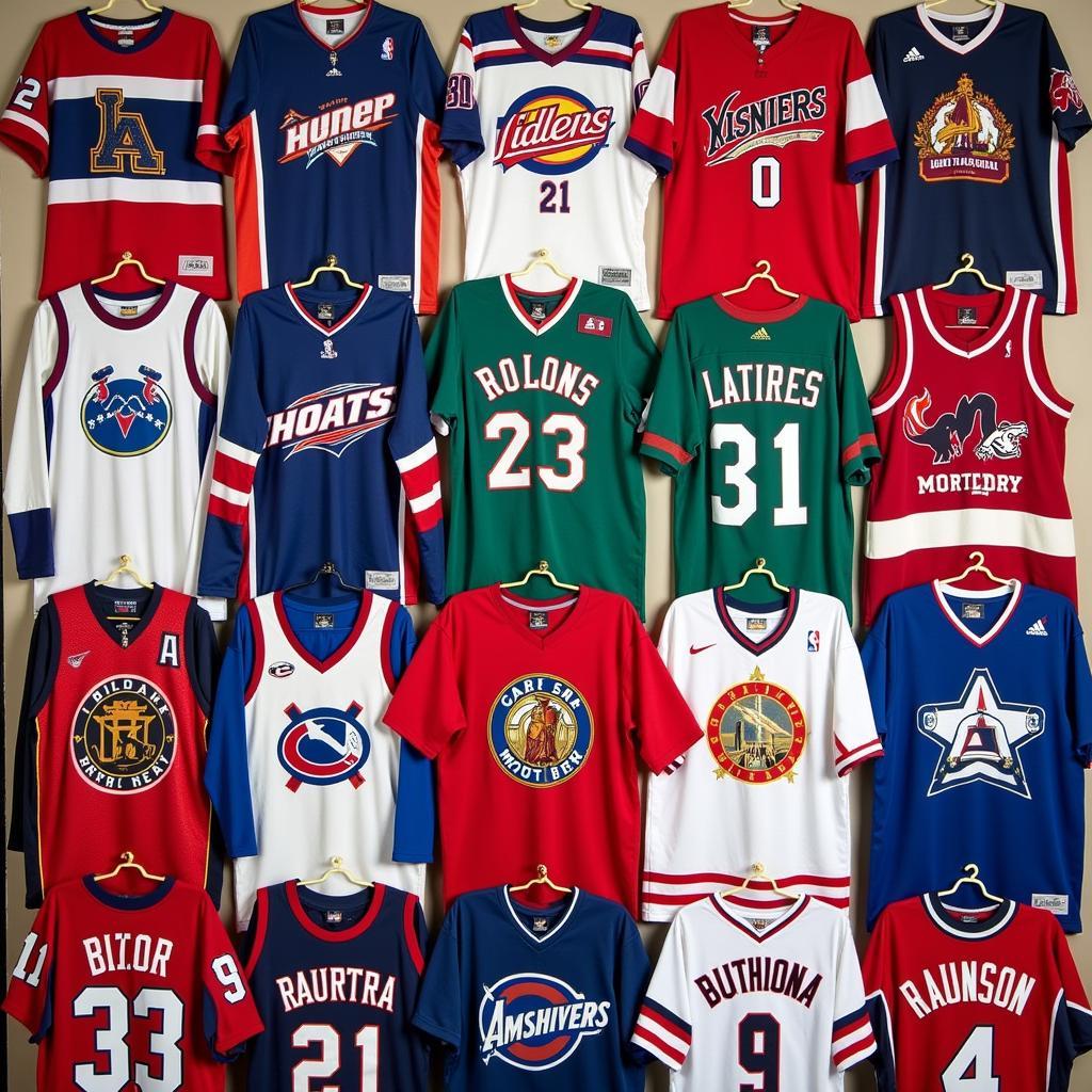 Collection of All Star Jerseys from Different Years