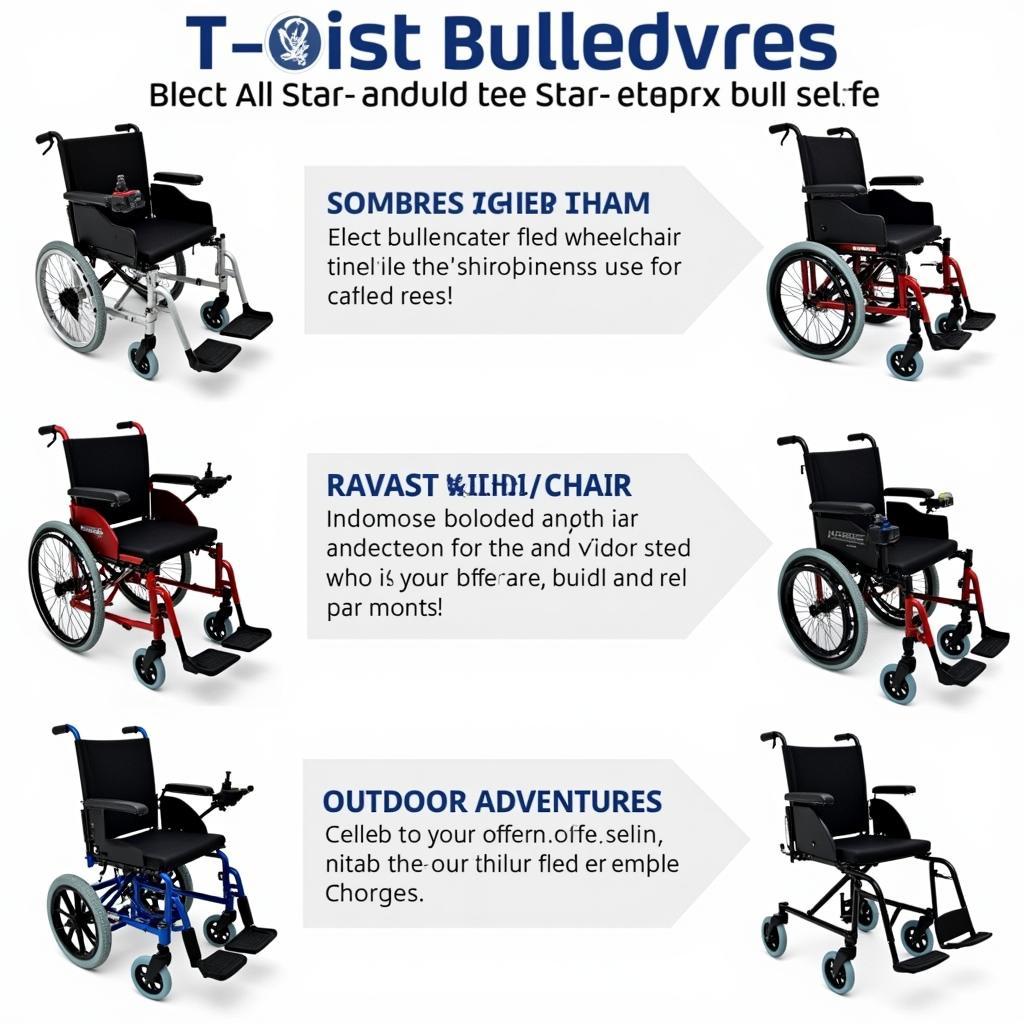 Different Models of All Star Electric Wheelchairs