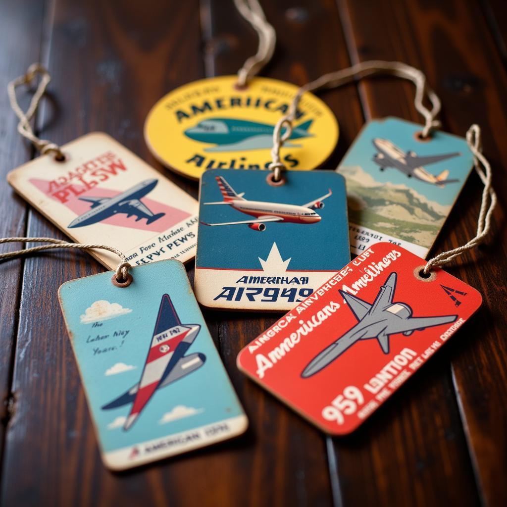 Vintage American Airlines Baggage Tags Collection