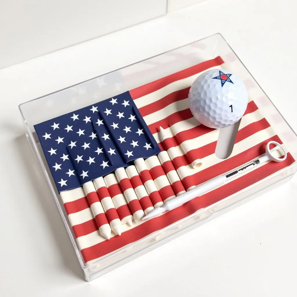 American flag golf tees as gifts