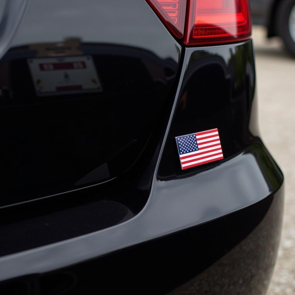 American Flag Magnet Car Placement