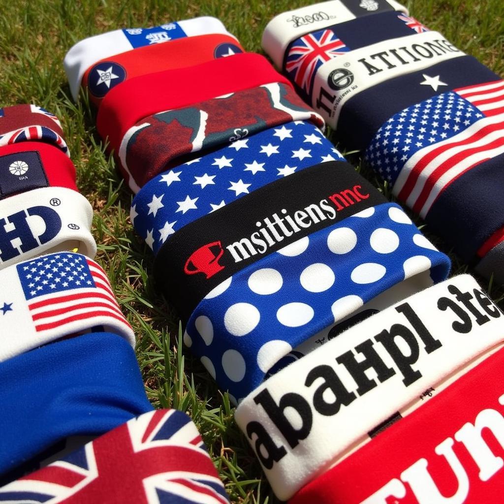 Different styles of American headbands