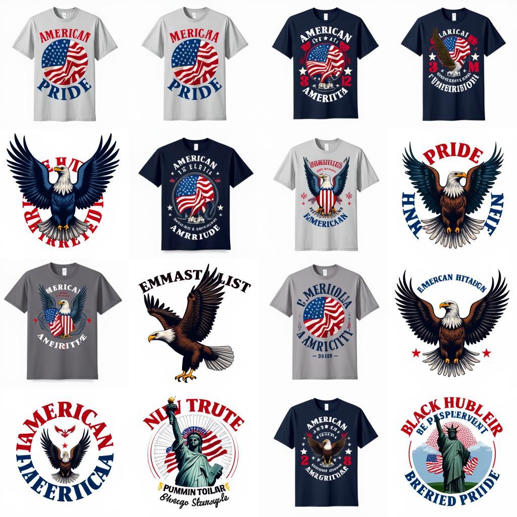 Various American Pride Tee Shirt Designs