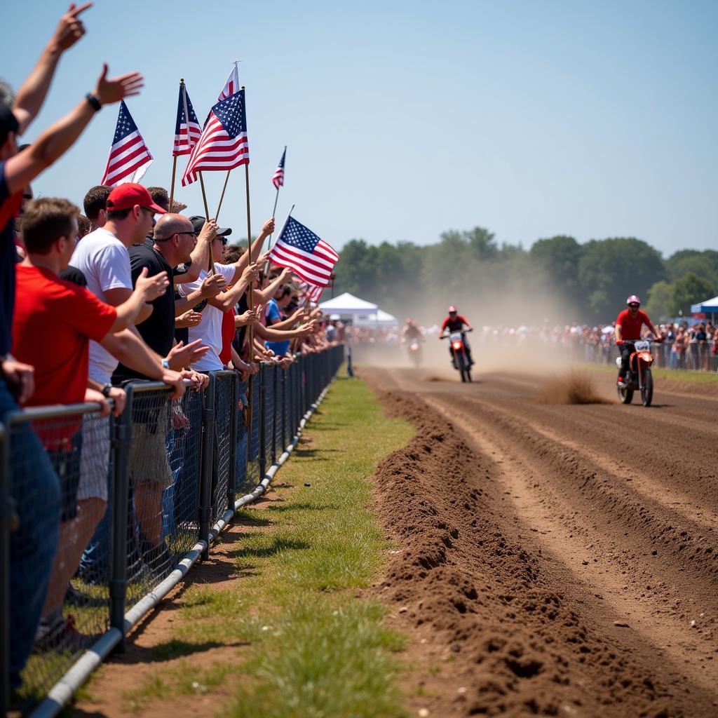 Spectators cheering at the AMO Nationals