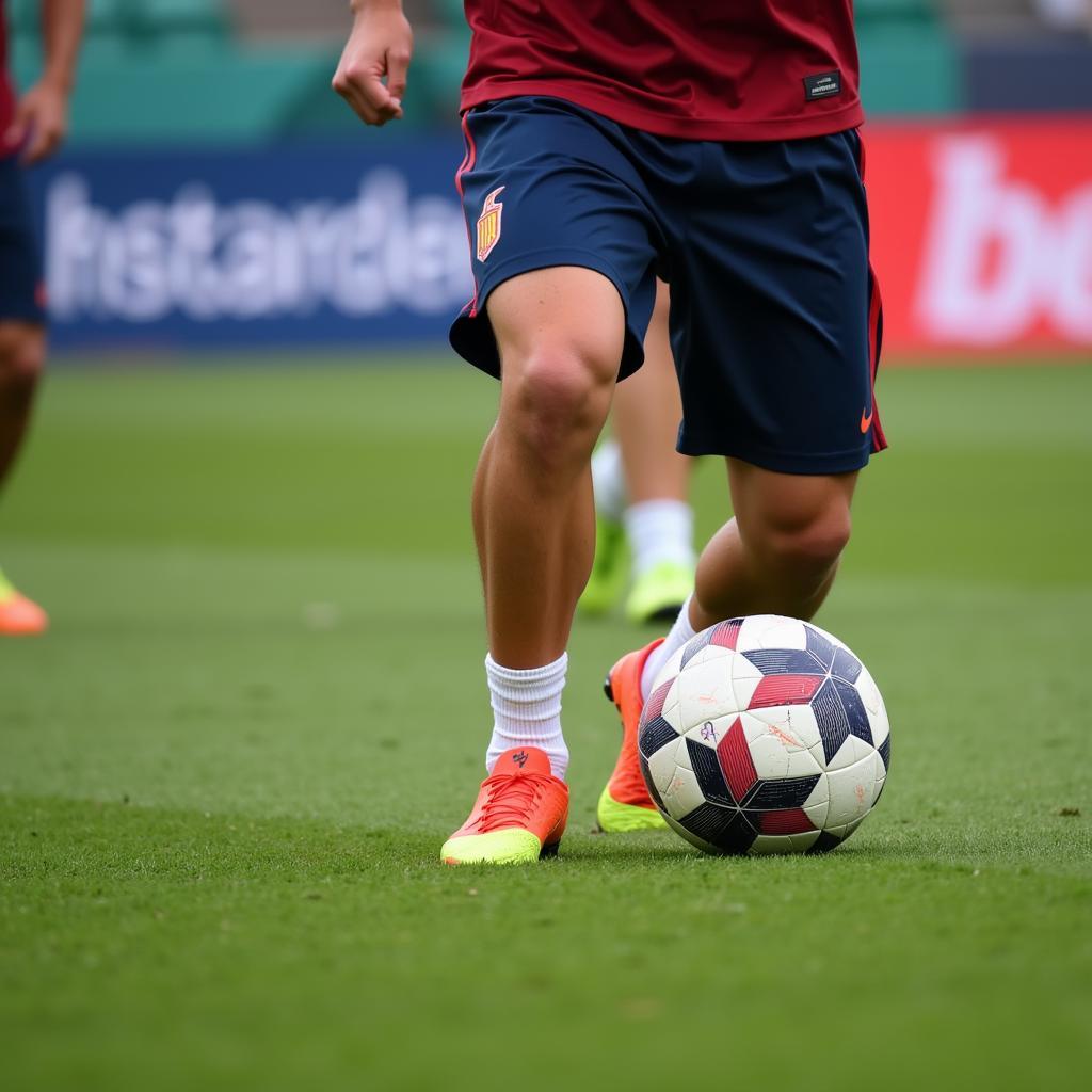 Frenkie de Jong demonstrating the anagel technique