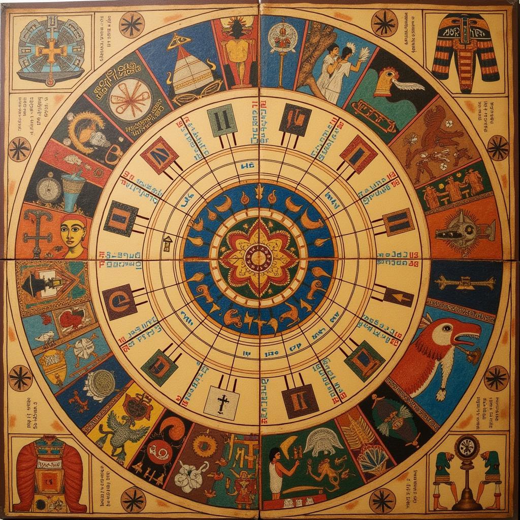 Ancient Calendar Systems Depiction