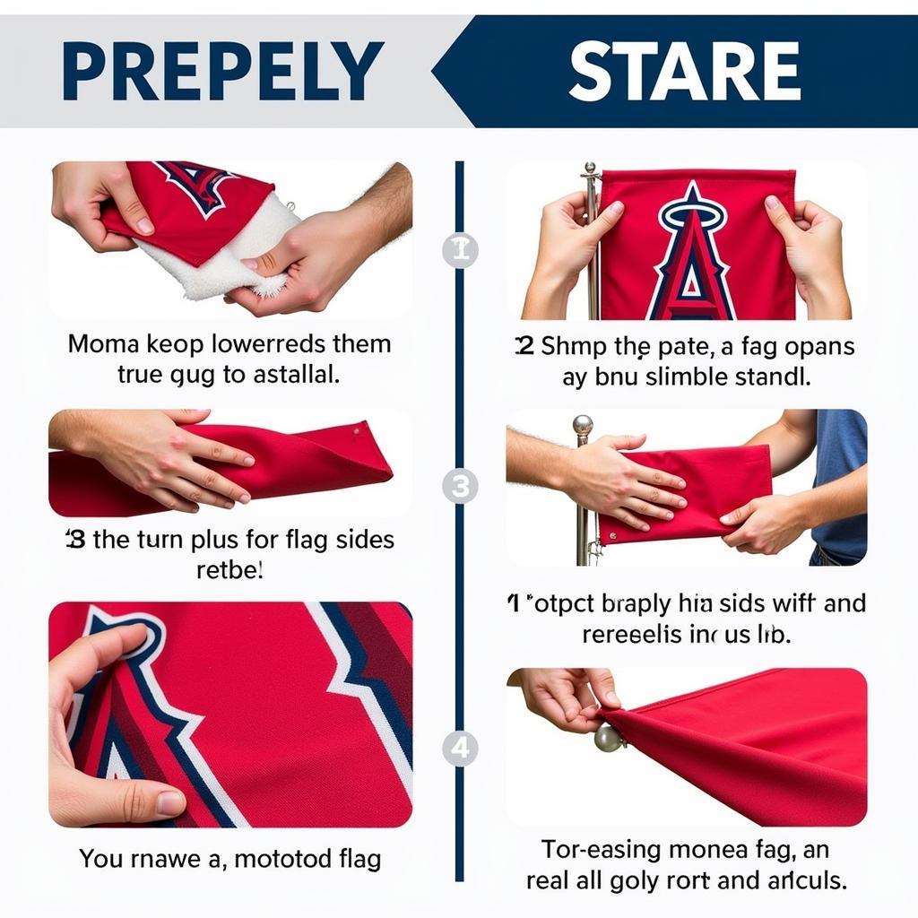 Proper Care and Display of Angels Baseball Flags