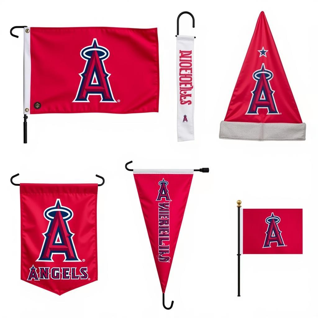 Variety of Angels Baseball Flags Displayed