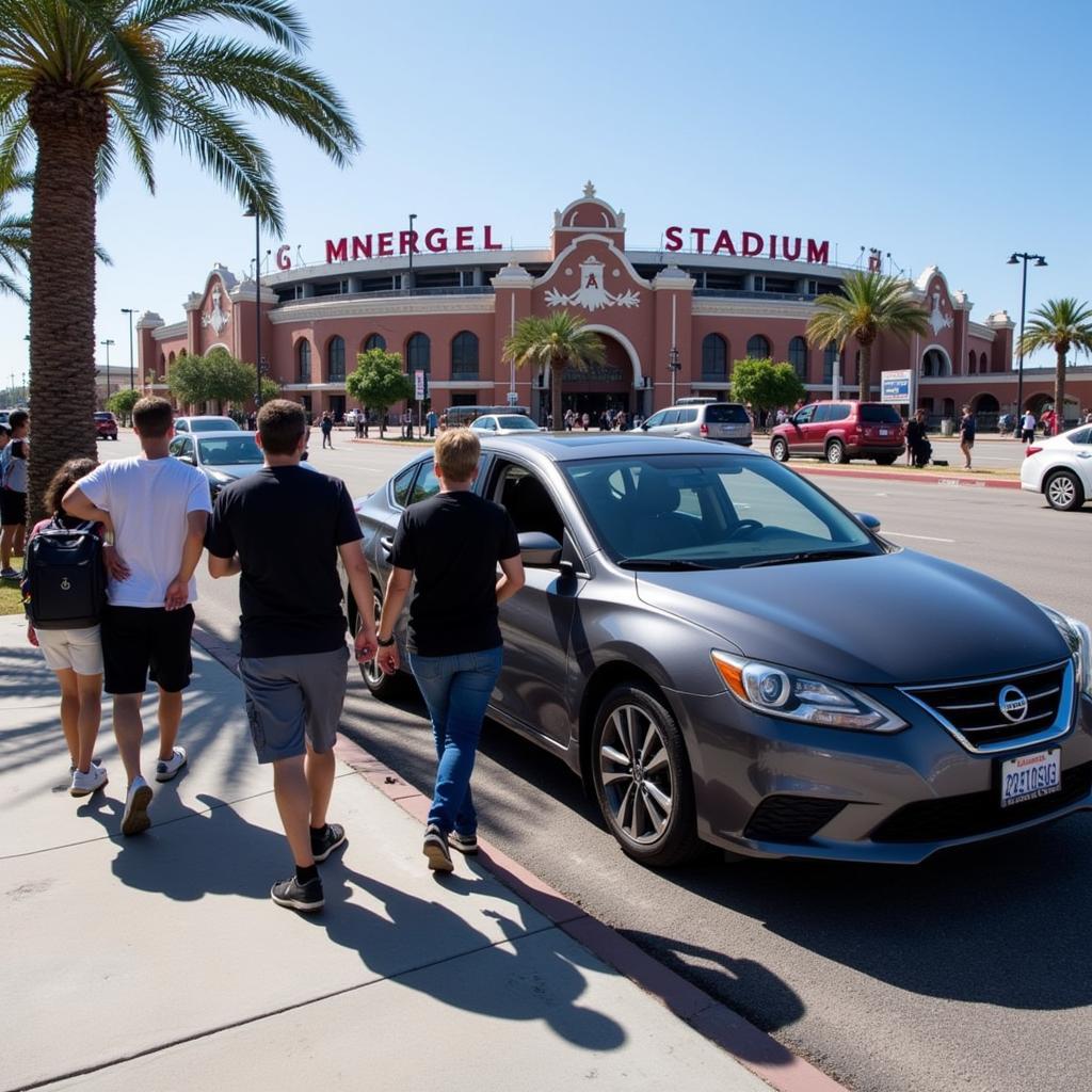 Angel Stadium Ride-Sharing Drop-Off