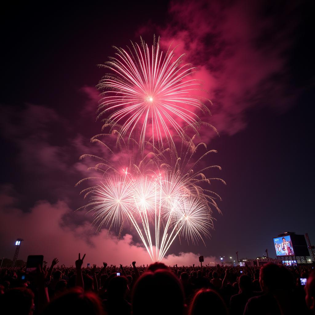 Anthem fireworks light up the night sky