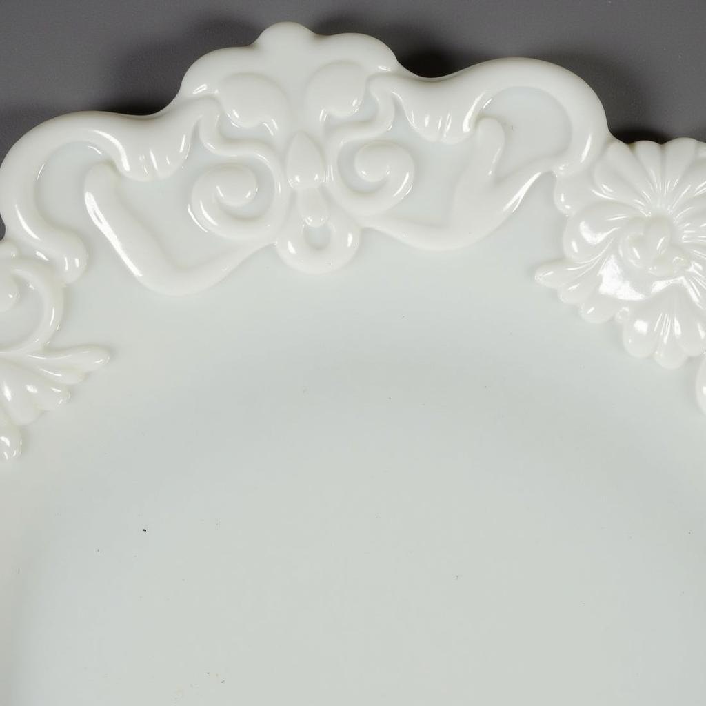 Antique Milk Glass Serving Platter