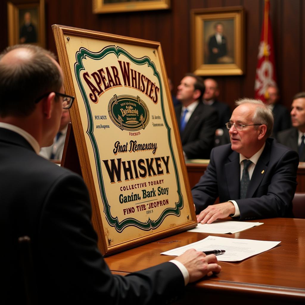 Antique Whiskey Sign at Auction