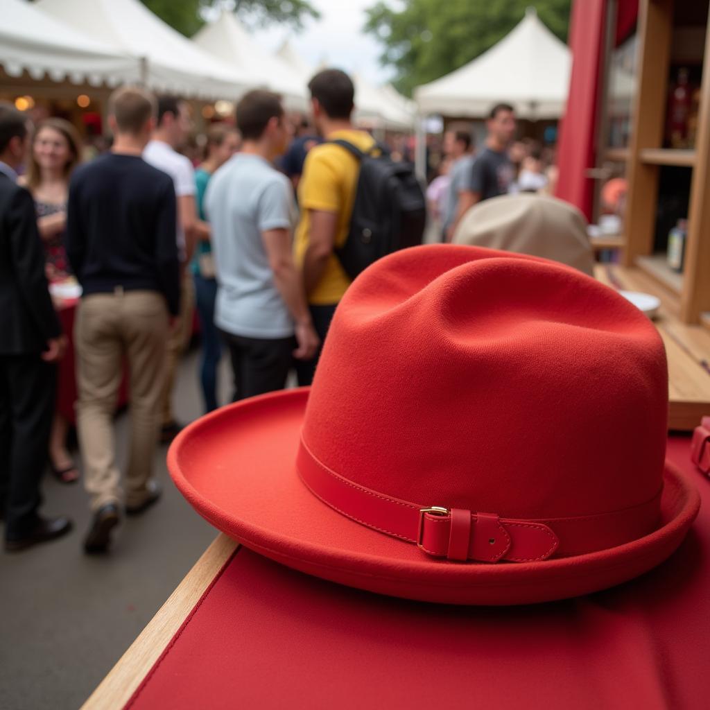 Apple Yankee hat displayed at a cultural event