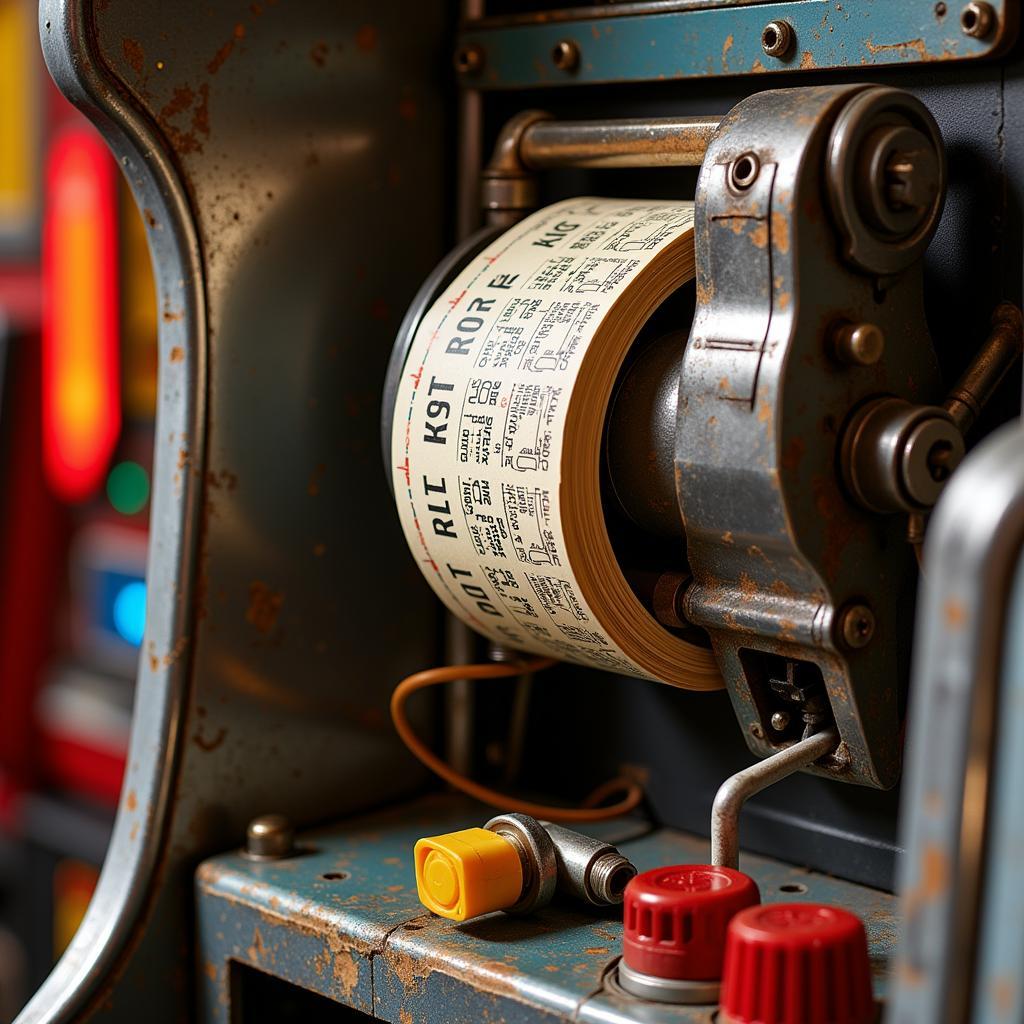 Inside an Arcade Ticket Machine