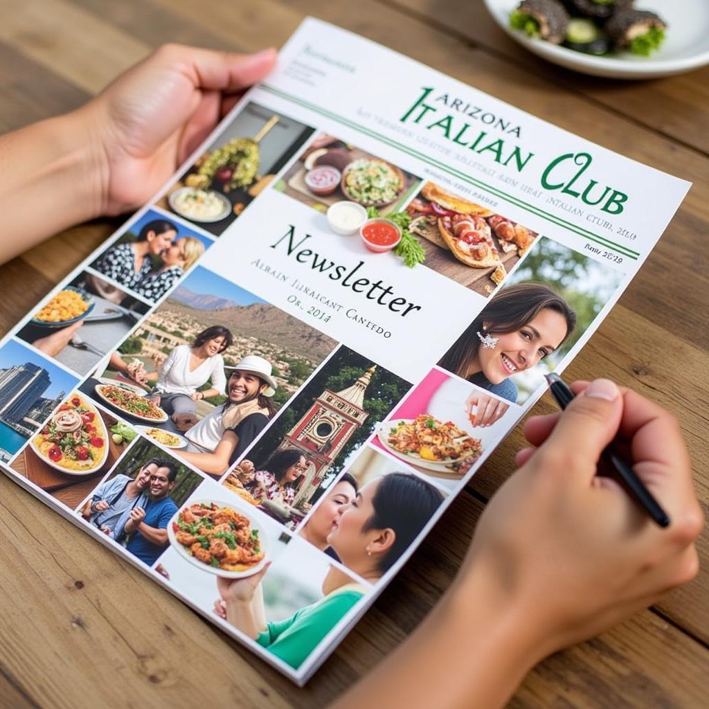 Arizona American Italian Club Newsletter Cover