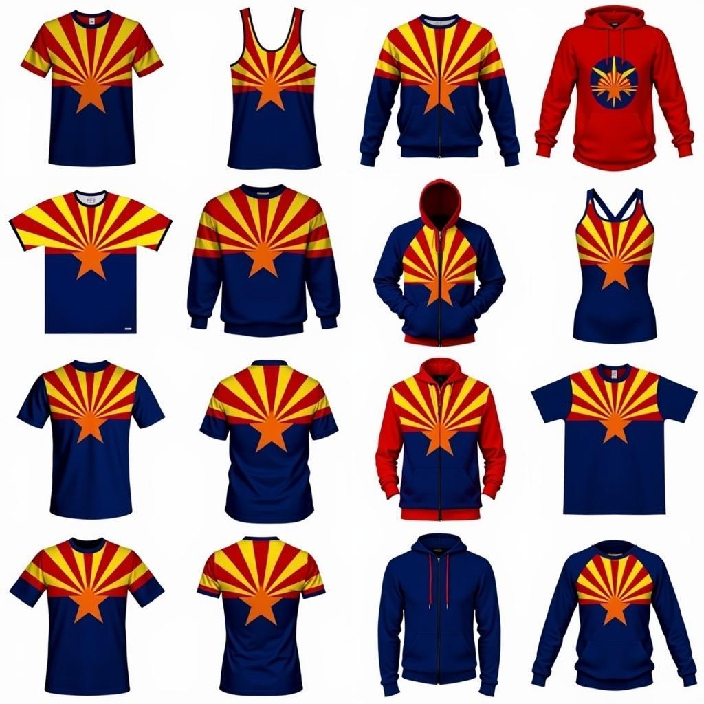 Different Styles of Arizona Flag Shirts